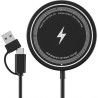 Chargeur Magnétique 15W, Chargeur à Induction sans Fil Rapide pour iPhone 17/16/15/14/13/12 Séries, Wireless Charger pour AirPod