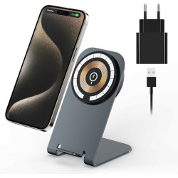 Station de charge magnétique inductive pour chargeur sans fil MagSafe pour iPhone 17 16 15 14 13 12 Pro Max, chargeur sans fil p