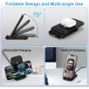 Station de charge inductive pliable pour Samsung Galaxy S26 Ultra/S25 FE/S24/S23/S22/S21/S20, 15 W Chargeur rapide sans fil pour