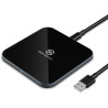 Chargeur portable sans fil 2 en 1 ultra fin 15 W pour iPhone 17/16/15/14/13/12 et Samsung Galaxy S25/S24/S23/S22/S21/S20, compat