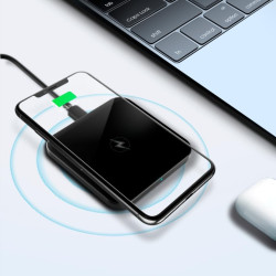 Chargeur portable sans fil 2 en 1 ultra fin 15 W pour iPhone 17/16/15/14/13/12 et Samsung Galaxy S25/S24/S23/S22/S21/S20, compat