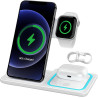 Station de Charge sans Fil 3 en 1 | Support Induction Pliable et Portable pour Phone 16 15 14 13 12, AppIe Watch Ultra 2/10/9-6 