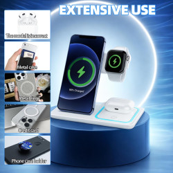 Station de Charge sans Fil 3 en 1 | Support Induction Pliable et Portable pour Phone 16 15 14 13 12, AppIe Watch Ultra 2/10/9-6 