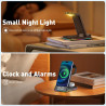 Chargeur Induction iPhone 5 en 1 avec Horloge LED, Chargeur sans Fil Rapide Pliable, Station de Charge pour iPhone, Montre et Éc
