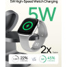 SODI UltraCharge Station de Charge 3 en 1, Chargeur Induction 25 W, Chargeur sans Fil Magnétique avec Veilleuse pour iPhone 17/1