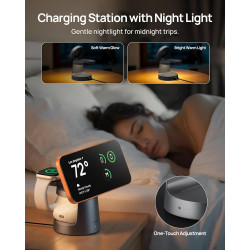SODI UltraCharge Station de Charge 3 en 1, Chargeur Induction 25 W, Chargeur sans Fil Magnétique avec Veilleuse pour iPhone 17/1