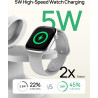 SODI UltraCharge Station de Charge 3 en 1, Chargeur Induction 25 W, Chargeur sans Fil Magnétique avec Veilleuse pour iPhone 17/1