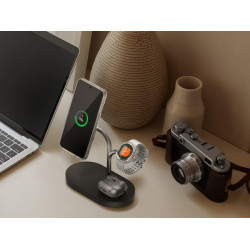 Chargeur Induction Samsung S25, Magnétique 15W, Recharge Simultanée : Smartphone, Watch, Buds (Chargeur 45W Total). Station de C