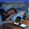 Station de Charge sans Fil 3 en 1 pour iPhone 15/14/13/12 Pro/Pro Max, pour Samsung Galaxy S24/S23/Z Flip/Z Fold, Chargeur à Ind
