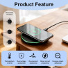 Chargeur sans Fil Rapide 20W Chargeur à Induction Magnétique Station de Recharge Universelle Compatible avec 16/15/14/13/12 Seri