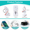 Chargeur 3 en 1 sans fil magnétique pliable 15w, station de recharge rapide pour phone 17/16/15/14/13/12, montre connectée ultra