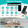 Chargeur 3 en 1 sans fil magnétique pliable 15w, station de recharge rapide pour phone 17/16/15/14/13/12, montre connectée ultra