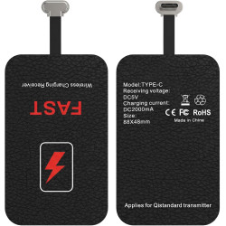 10 W Récepteur de Charge sans Fil,Récepteur Qi Type C pour Charge sans Fil 5V 2000mA,Récepteur de Charge de Type C Fin et Effica