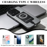3 Stück Récepteur de Charge sans Fil,Récepteur Qi Type C pour Charge sans Fil 5V 1000mA,Récepteur de Charge de Type C Fin et Eff