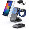 Station de Charge 3-en-1 Magnétique avec Refroidissement Actif, Chargeur sans Fil pour Galaxy S26 Ultra, Watch 8, Pliable Charge