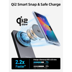 Station de Charge 3-en-1 Magnétique avec Refroidissement Actif, Chargeur sans Fil pour Galaxy S26 Ultra, Watch 8, Pliable Charge