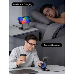 Station de Charge 3-en-1 Magnétique avec Refroidissement Actif, Chargeur sans Fil pour Galaxy S26 Ultra, Watch 8, Pliable Charge