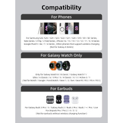 Station de Charge 3-en-1 Magnétique avec Refroidissement Actif, Chargeur sans Fil pour Galaxy S26 Ultra, Watch 8, Pliable Charge