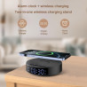 Chargeur Induction, Chargeur sans Fil avec Réveil Numérique,Station de Charge pour iPhone/Samsung Galaxy/Pixel, Réveil de Chevet