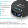 Chargeur Induction, Chargeur sans Fil avec Réveil Numérique,Station de Charge pour iPhone/Samsung Galaxy/Pixel, Réveil de Chevet