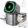 Station de Charge à Induction 3-en-1 QI2, Charge sans Fil, Prend en Charge la Charge Rapide, Support de téléphone Compatible ave