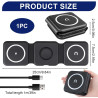 Chargeur Induction for iPhone 3 en 1 Pliable Station de Charge Rapide 15W Chargeur Portable Pliable pour Apple Watch 10 9 8 Ultr