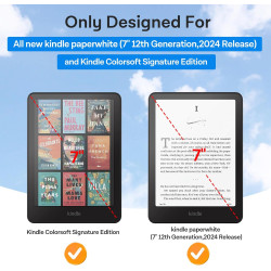 Cobak 3 pack protecteur d'écran pour kindle paperblanc 7" 12ème génération 2024 et kindle colorsoft signature edition, boox go 7