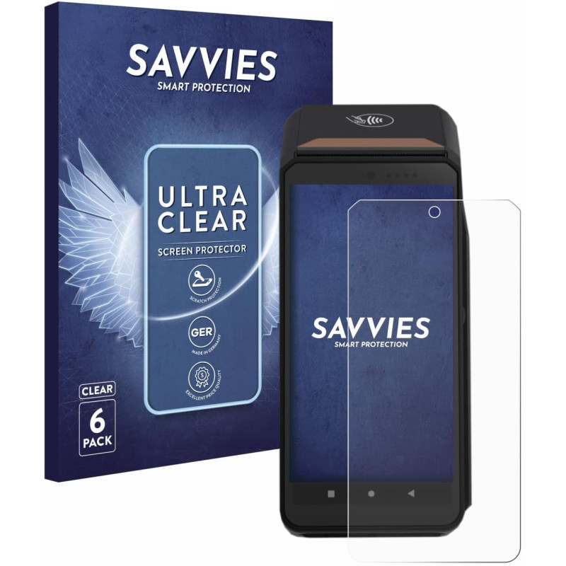 savvies Protection Ecran pour ingenico Axium DX8000 6 Pièces - Film Protection Ultra Clair