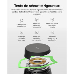 Belkin Ultracharge Station De Charge 3-en-1 avec USB-C pour Montre Connectée (Chargeur Exclu), Chargeur Magnétique Qi2.2 25 W po