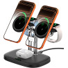 5-en-1 Station de Charge sans Fil pour Apple Appareils, Chargeur Magnétique Double pour iPhone Air/17/16/15/14/13/12, Double Cha