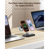 5-en-1 Station de Charge sans Fil pour Apple Appareils, Chargeur Magnétique Double pour iPhone Air/17/16/15/14/13/12, Double Cha