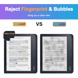Caweet Protecteur d'écran pour Kobo Libra Couleur 2024/Kobo Libra 2 2021, Feuille protectrice mate anti-réflexion en PET Premium