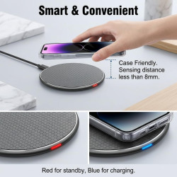 Lot de 2 Chargeurs sans Fil 35W Ultra Rapide Qi, Station de Recharge Inductive USB-C, Chargeur sans Fil Rapide Compatible iPhone