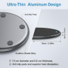 Lot de 2 Chargeurs sans Fil 35W Ultra Rapide Qi, Station de Recharge Inductive USB-C, Chargeur sans Fil Rapide Compatible iPhone