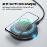 Lot de 2 Chargeurs sans Fil 35W Ultra Rapide Qi, Station de Recharge Inductive USB-C, Chargeur sans Fil Rapide Compatible iPhone