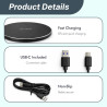 Chargeur Rapide sans Fil inductif 20 W chargeur sans fil rapide, chargeur induction ultra fin avec USB-C, compatible Qi smartpho