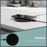Chargeur Rapide sans Fil inductif 20 W chargeur sans fil rapide, chargeur induction ultra fin avec USB-C, compatible Qi smartpho
