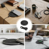 Chargeur Rapide sans Fil inductif 20 W chargeur sans fil rapide, chargeur induction ultra fin avec USB-C, compatible Qi smartpho