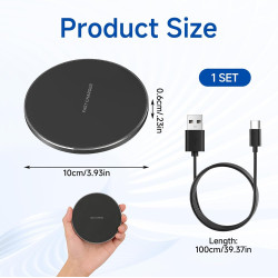 35W Chargeur Induction sans Fil Rapide Station Compatible avec iPhone 16 15 14 Pro Max Samsung Galaxy S25 Ultra S24 Pixel 9 Char