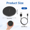 35W Chargeur Induction sans Fil Rapide Station Compatible avec iPhone 16 15 14 Pro Max Samsung Galaxy S25 Ultra S24 Pixel 9 Char