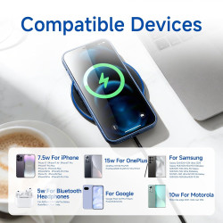 35W Chargeur Induction sans Fil Rapide Station Compatible avec iPhone 16 15 14 Pro Max Samsung Galaxy S25 Ultra S24 Pixel 9 Char