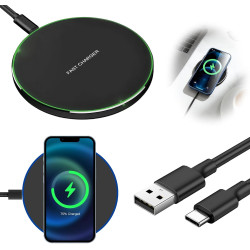 35W Chargeur Induction sans Fil Rapide Station Compatible avec iPhone 16 15 14 Pro Max Samsung Galaxy S25 Ultra S24 Pixel 9 Char