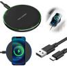 35W Chargeur Induction sans Fil Rapide Station Compatible avec iPhone 16 15 14 Pro Max Samsung Galaxy S25 Ultra S24 Pixel 9 Char