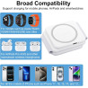 Chargeur Induction Magnétique 3 en 1 Pliable, Chargeur sans Fil Station de Charge Compatible avec iPhone 17/16/15/14/13/12, Appl