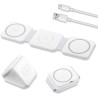 Chargeur Induction Magnétique 3 en 1 Pliable, Chargeur sans Fil Station de Charge Compatible avec iPhone 17/16/15/14/13/12, Appl