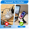 Chargeur sans Fil 3 en 1 Pliable 15W Compatible avec Mag Safe, Station de Charge Rapide pour i Phone 17/16/15/14/13/12, A pple W