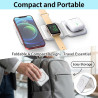 3 en 1 15w Chargeur Induction i Phone Station de Charge Rapide Compatible avec Apple Watch 10/9/8/Ultra/7/6/5/SE, Air/17/16/16e/