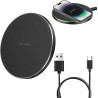 Menibeuty Chargeur sans Fil 20W, Station de Charge Induction Rapide Qi avec Câble USB-C, Compatible avec iPhone 16/15/14/13/12/1