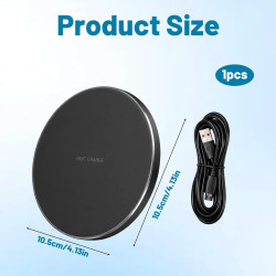 Menibeuty Chargeur sans Fil 20W, Station de Charge Induction Rapide Qi avec Câble USB-C, Compatible avec iPhone 16/15/14/13/12/1