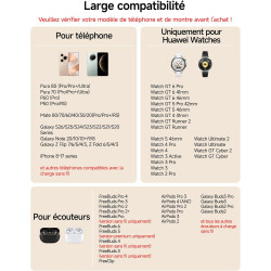 SwanScout Chargeur Induction pour Huawei, Station de Charge 3 en 1 pour P80/P70/P60/P50/Mate 80, Chargeur sans Fil pour Huawei W